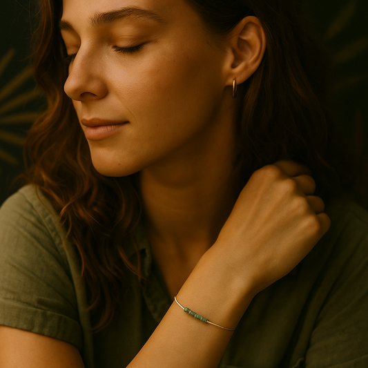 CUBIC HARMONY | Aventurine Macramé Bracelet