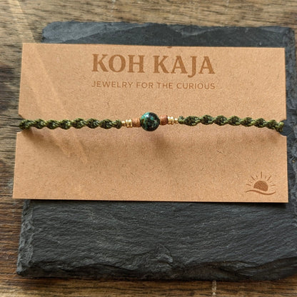 FOREST WALK | African Turquoise Macramé Bracelet