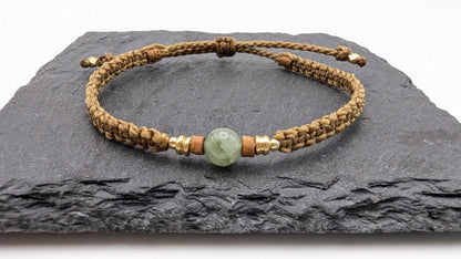 FOREST WALK | Aventurine macrame bracelet with wood