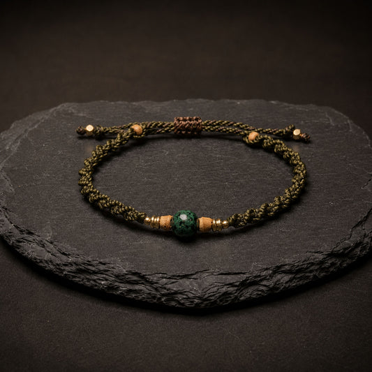 FOREST WALK | African Turquoise Macramé Bracelet