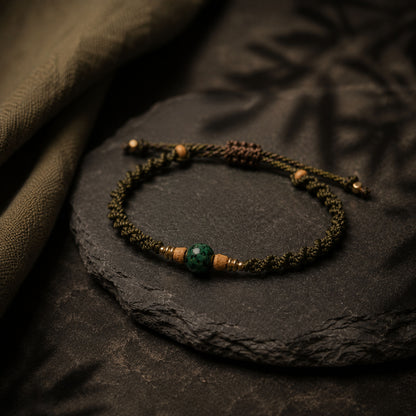 FOREST WALK | African Turquoise Macramé Bracelet