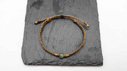 FOREST WALK | Aventurine macrame bracelet with wood