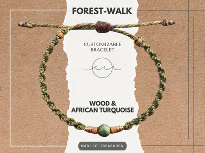 FOREST WALK | African Turquoise Macrame Bracelet