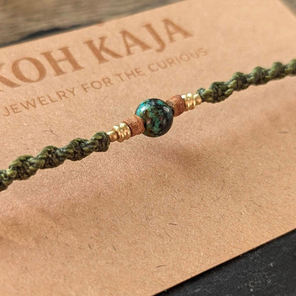 FOREST WALK | African Turquoise Macramé Bracelet