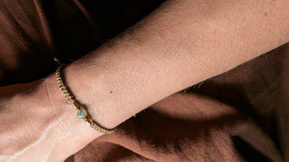 FOREST WALK | Aventurine macrame bracelet with wood