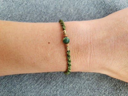 FOREST WALK | African Turquoise Macrame Bracelet