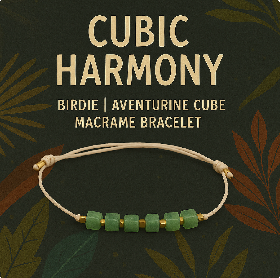 CUBIC HARMONY | Aventurine Macramé Bracelet