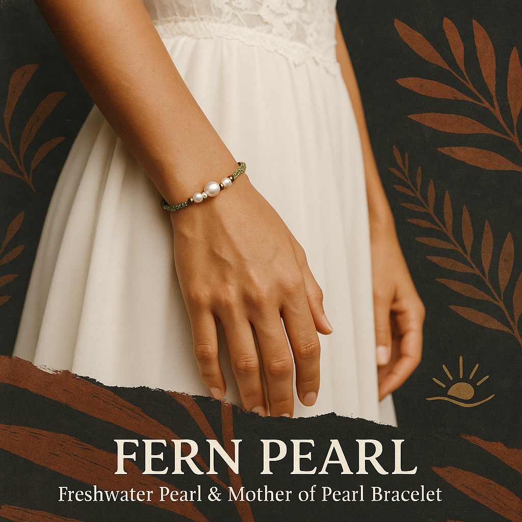 FERN PEARL | Freshwater Pearl and Mother-of-Pearl Bracelet