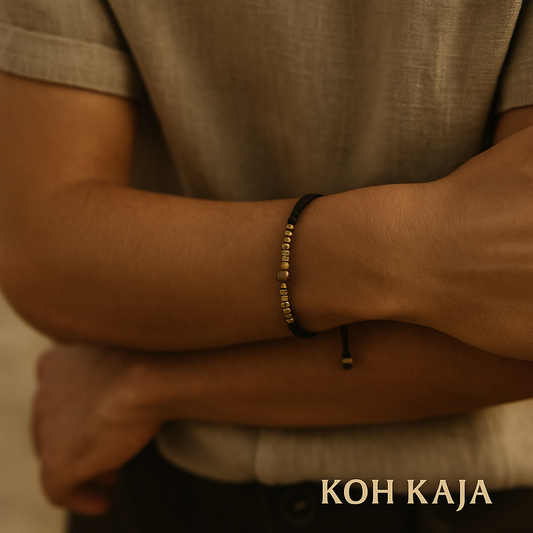 NEXUS | Brass Bead Macramé Bracelet