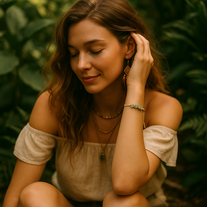 FERN FACETS | Aventurine Macrame Bracelet