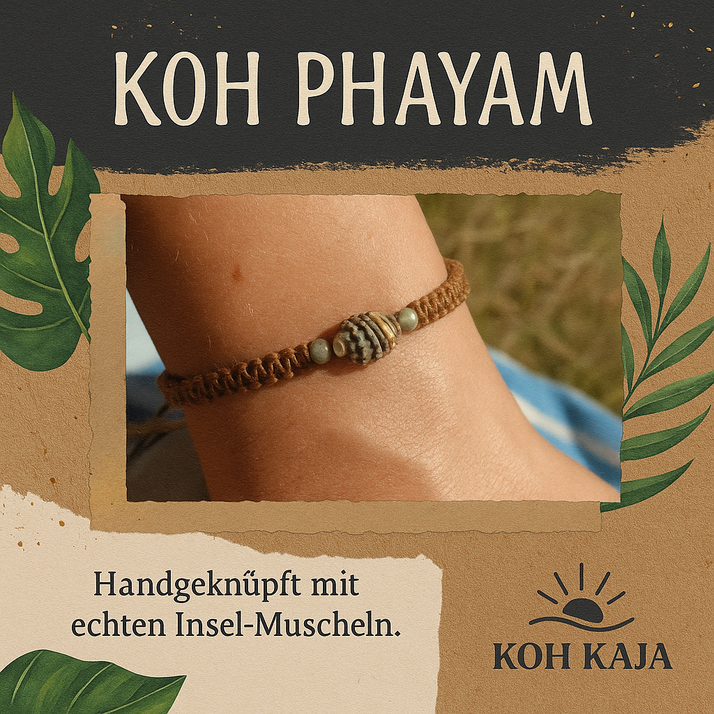 ### KOH PHAYAM | Macrame Shell Bracelet