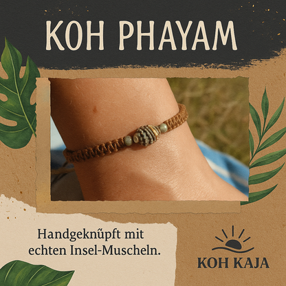 ### KOH PHAYAM | Macrame Shell Bracelet
