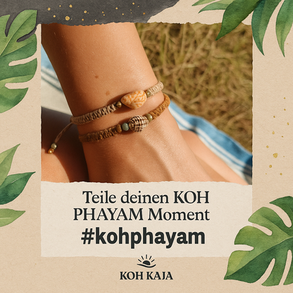 ### KOH PHAYAM | Macrame Shell Bracelet
