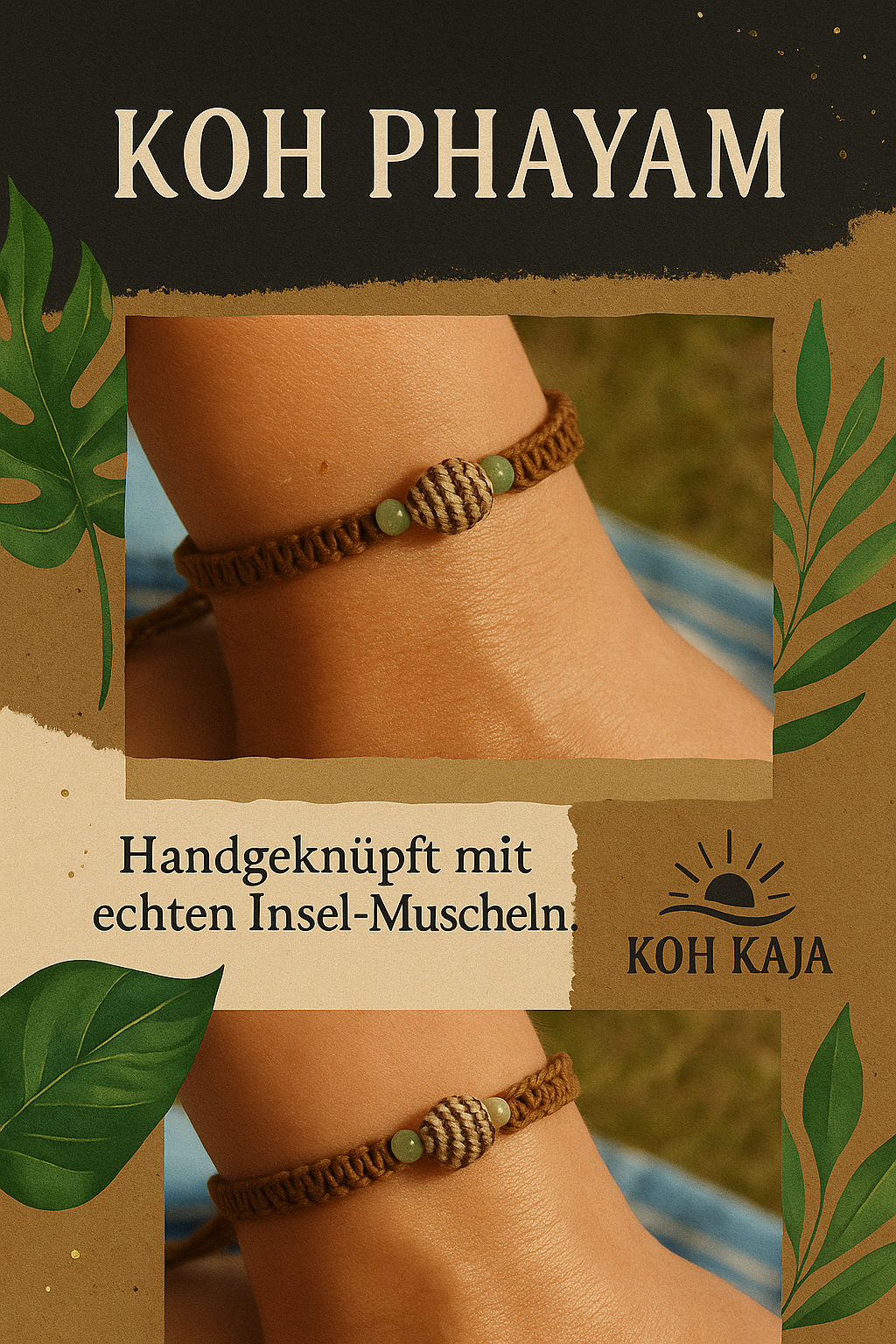 ### KOH PHAYAM | Macrame Shell Bracelet