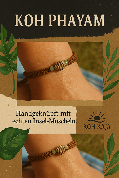 ### KOH PHAYAM | Macrame Shell Bracelet