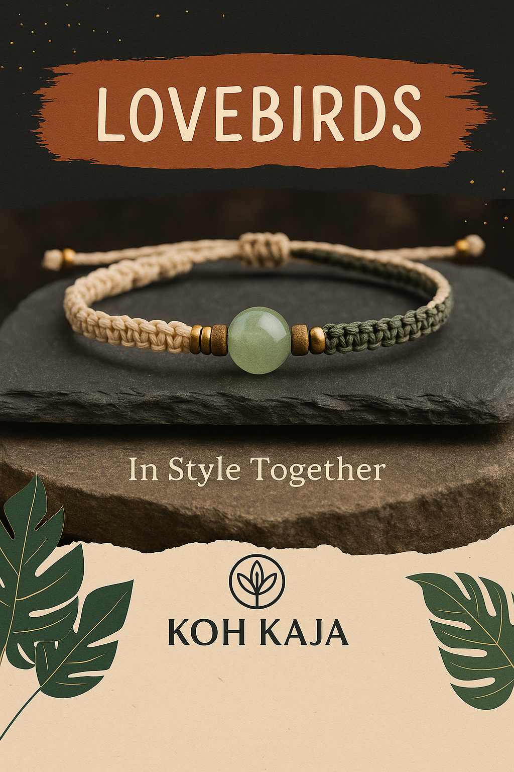 LOVEBIRDS | A Matching Bracelet Set – Lava & Jade V01