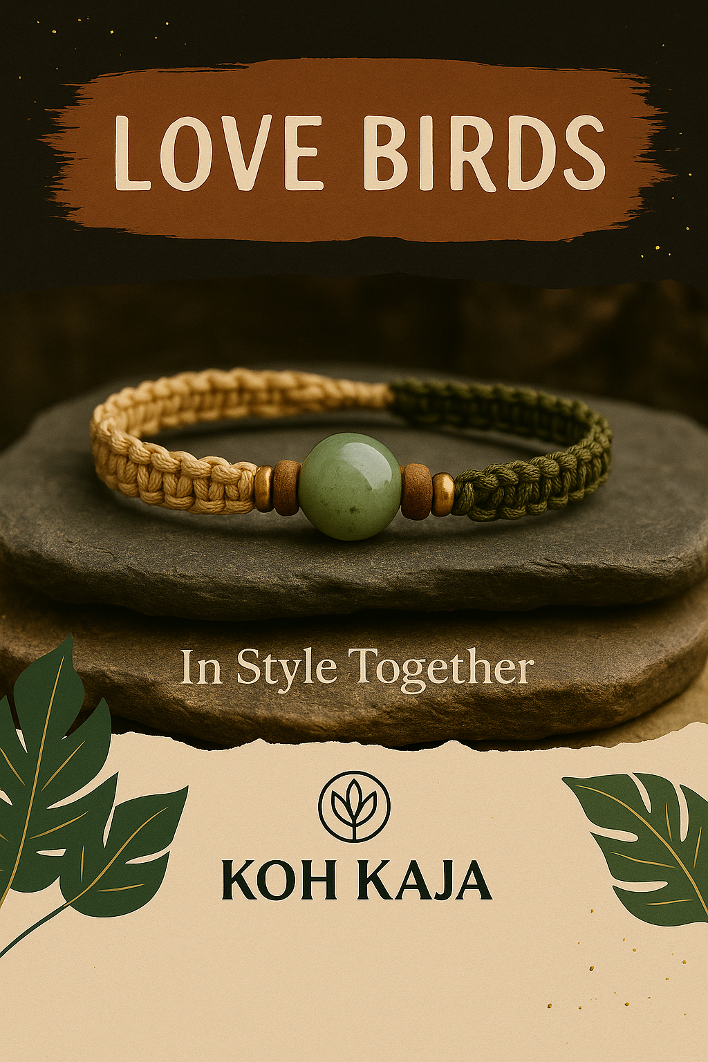LOVEBIRDS | A Matching Bracelet Set – Lava & Jade V01