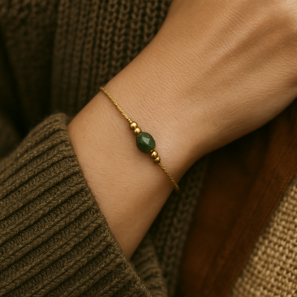 BIRDIE | Green Mica Bracelet