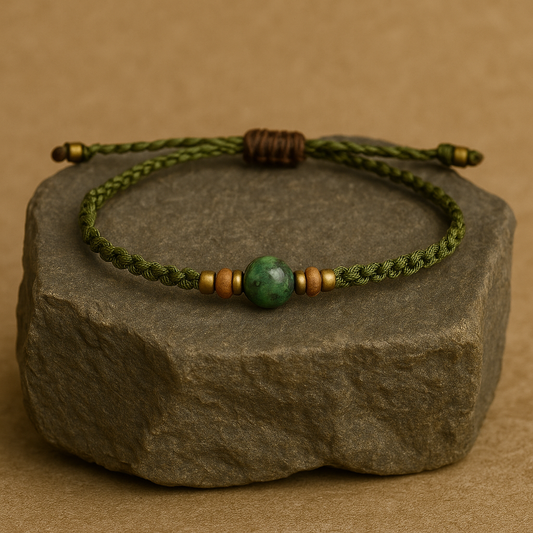 FOREST WALK | African Turquoise Macrame Bracelet