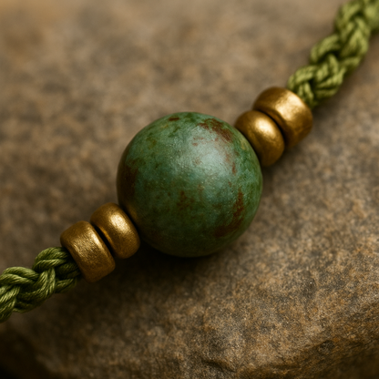 FOREST WALK | African Turquoise Macrame Bracelet
