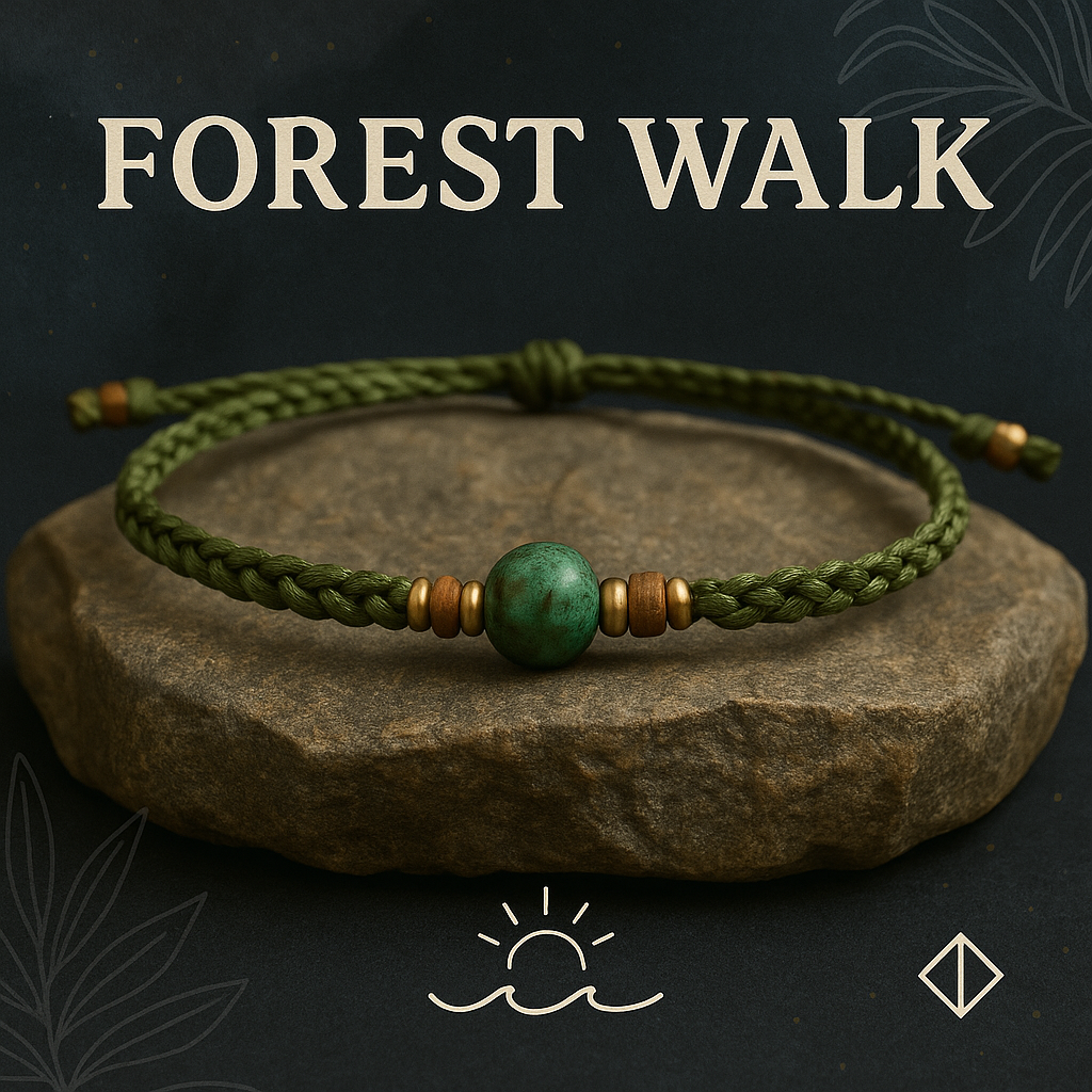 FOREST WALK | African Turquoise Macrame Bracelet