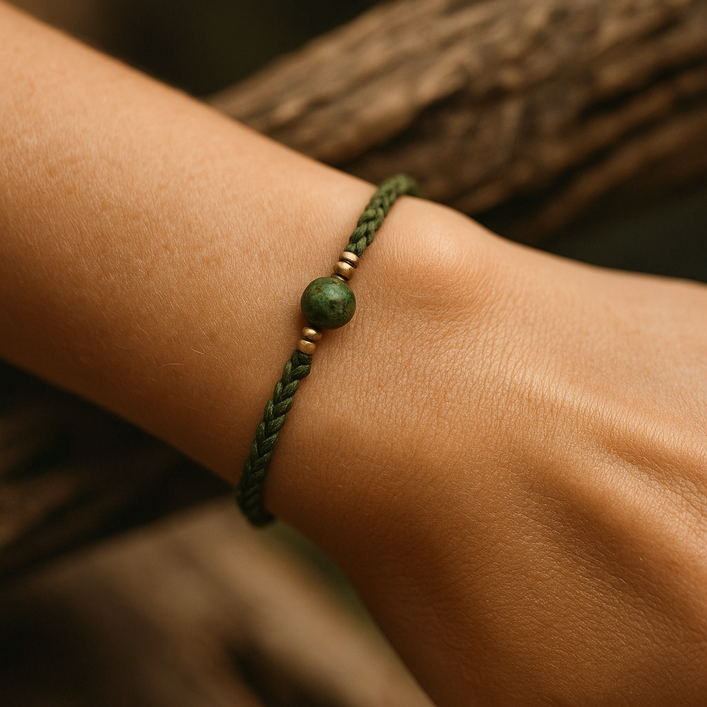 FOREST WALK | African Turquoise Macrame Bracelet
