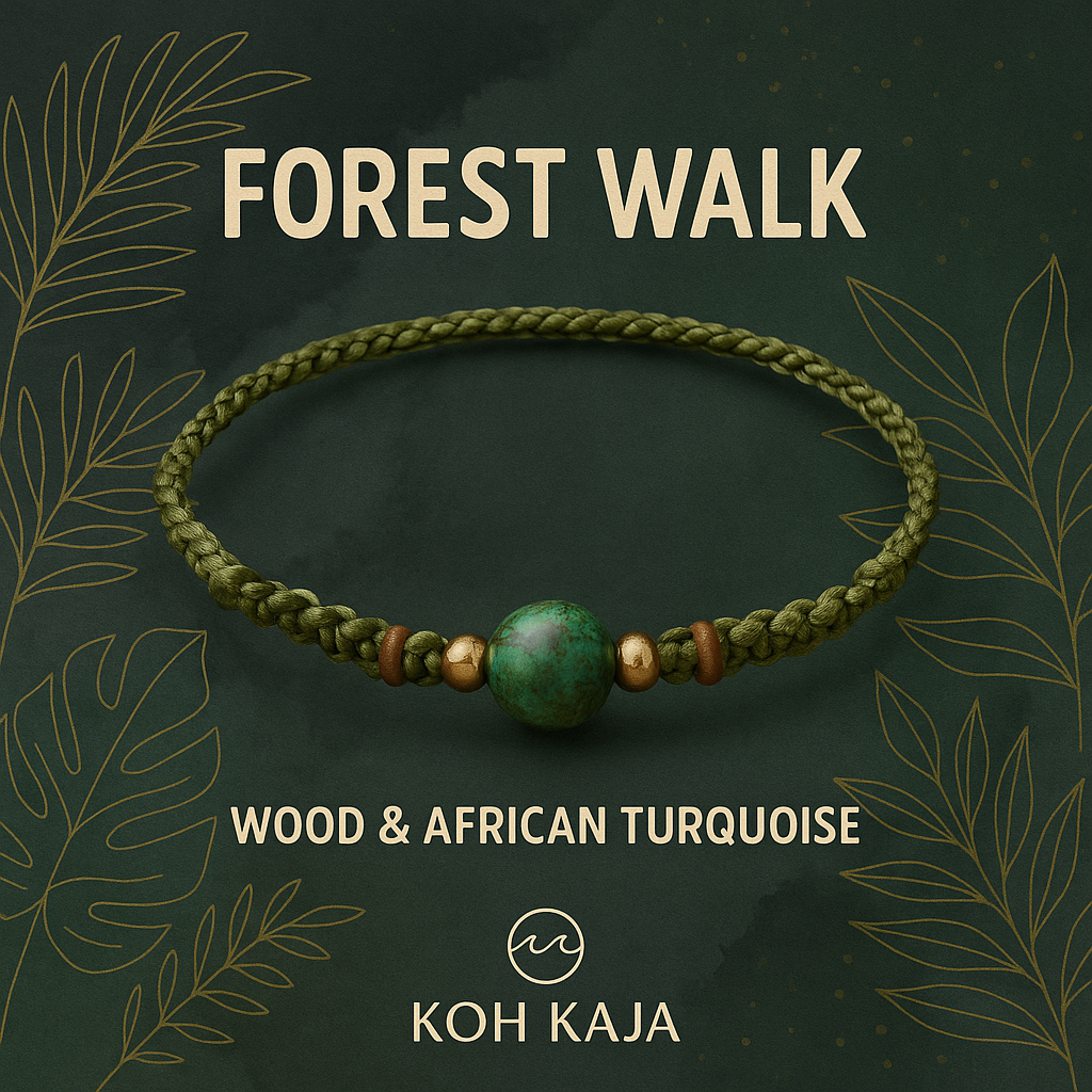 FOREST WALK | African Turquoise Macrame Bracelet