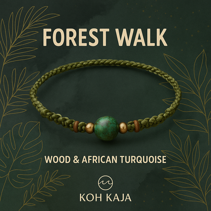 FOREST WALK | African Turquoise Macrame Bracelet