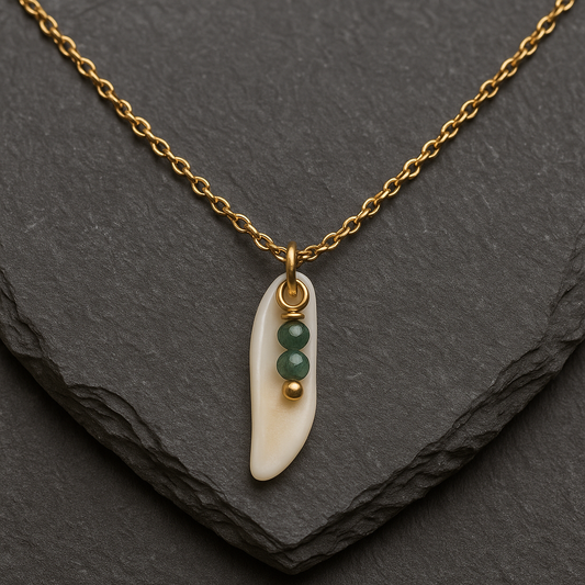 TANGALLE BEACH | Cowrie Shell Amazonite Necklace