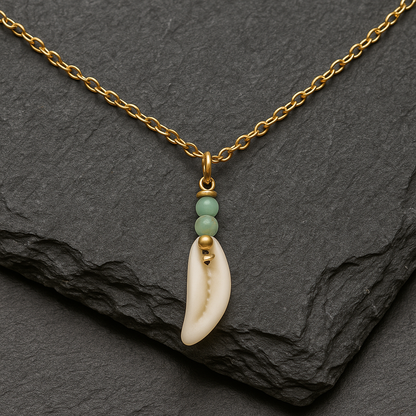 ### SRI LANKA BEACH | Cowrie Fragment Necklace