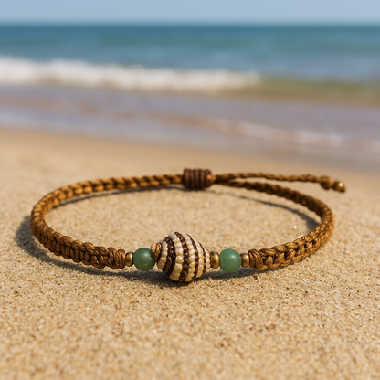 ### KOH PHAYAM | Macrame Shell Bracelet