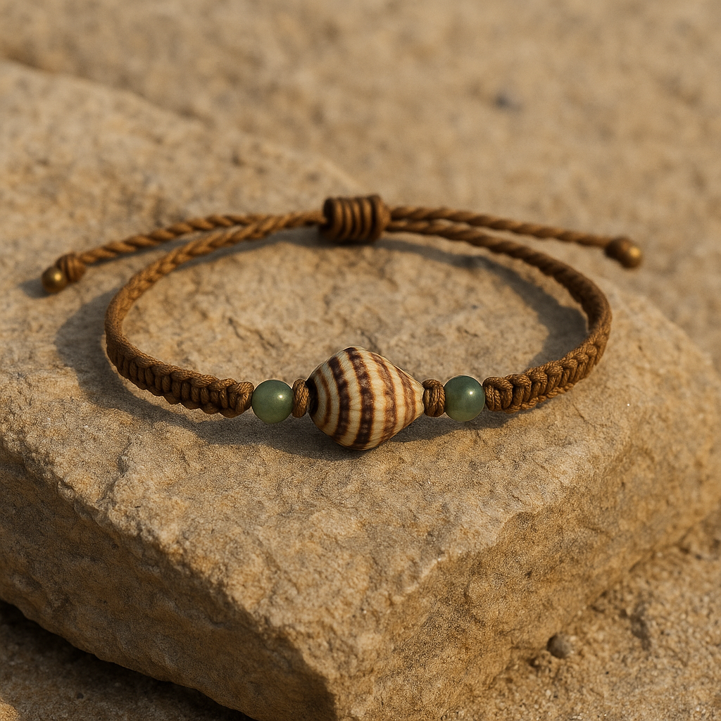 ### KOH PHAYAM | Macrame Shell Bracelet