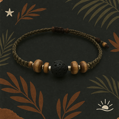 TERRA | Lava Coconut Macrame Bracelet