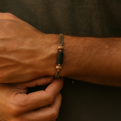 TERRA | Lava Coconut Macrame Bracelet