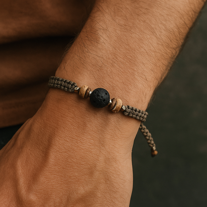 TERRA | Lava Coconut Macrame Bracelet