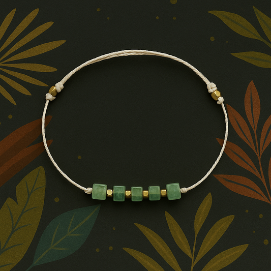 CUBIC HARMONY | Aventurine Macramé Bracelet