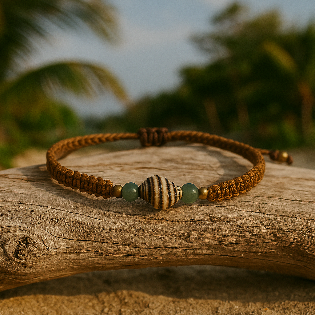 ### KOH PHAYAM | Macrame Shell Bracelet