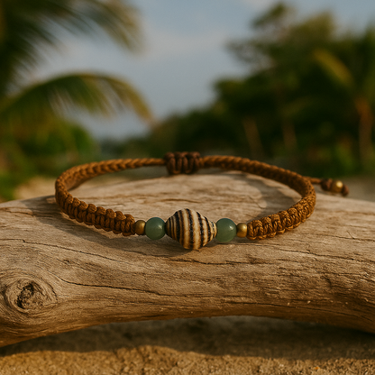 ### KOH PHAYAM | Macrame Shell Bracelet