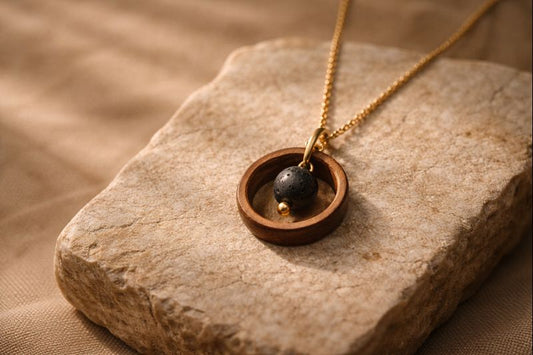 ACORN RING | Acorn Cap Necklace with Lava