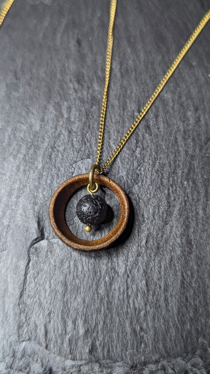 ACORN RING | Acorn Cap Necklace with Lava
