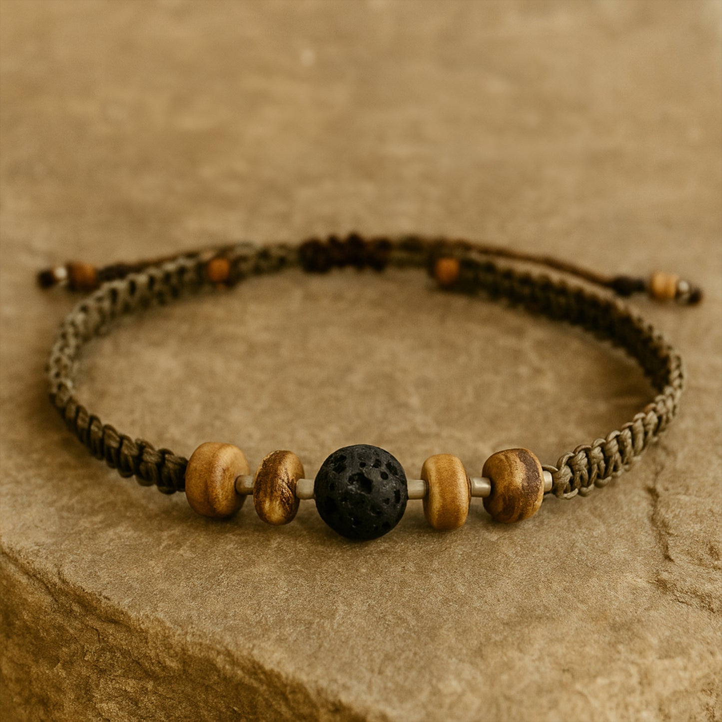 TERRA | Lava Coconut Macrame Bracelet