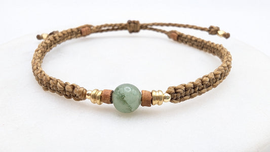 FOREST WALK | Aventurine macrame bracelet with wood