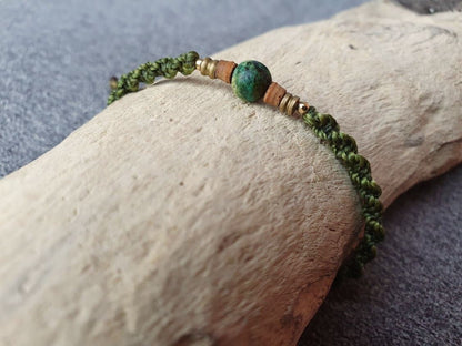 FOREST WALK | African Turquoise Macrame Bracelet