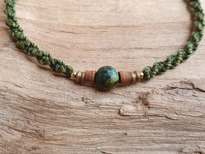 FOREST WALK | African Turquoise Macrame Bracelet