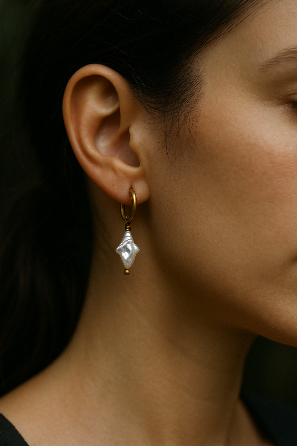 MAKE A WISH | Freshwater Pearl Star Huggies