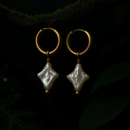 MAKE A WISH | Freshwater Pearl Star Huggies