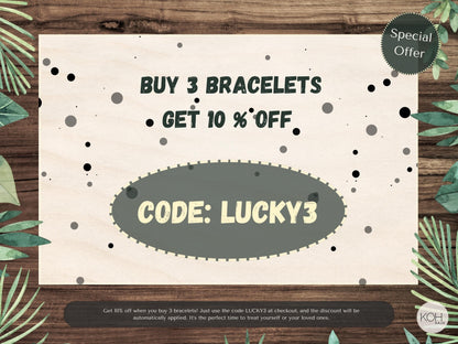 Special Offer: Buy 3 Bracelets get 10 % off with Promo Code LUCKY3. friendship bracelet gift. Erhalte 10% Rabatt wenn du 3 Armbänder kaufst. Perfekt als Geschenk für die beste Freundin, Schwester oder Mama als Freundschaftsarmband