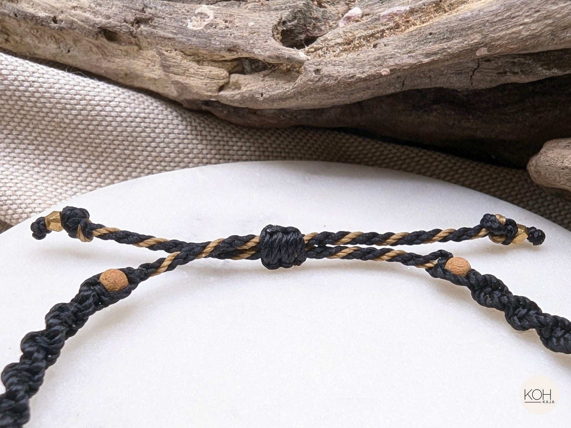 Tigereye Macrame Bracelet • Eye of the Tiger • Natural Stone Bracelet, Sandalwood Beads, Brass Jewelry, Boho Style, Birthday Gift Women