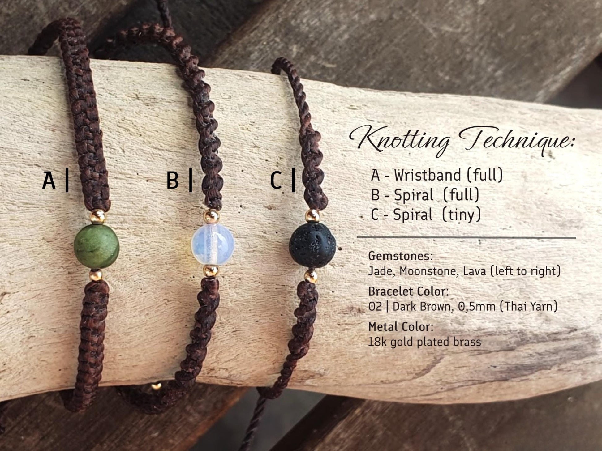 Bracelet "Antique Bangkok" | Limited Travel Edition with Vintage Brass Ornament | Antique Brass Bead from Bangkok | Retro Macrame Jewelry