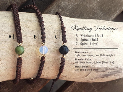 Bracelet "Maskat Orient" | Limited Travel Edition with African Turquoise | Natural Stone Macramé Jewelry | Gemstones from Local Oman Bazaar